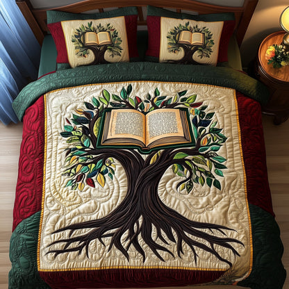 Black History Tree 3-Piece Quilted Bedding Set GFTOTL2556