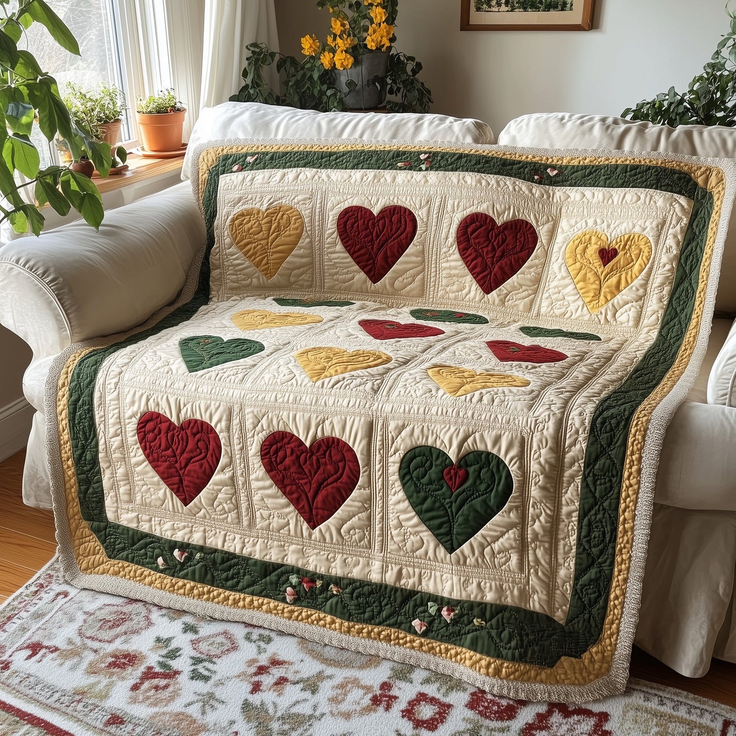 Black History Heart Quilted Blanket GFTOTL2561
