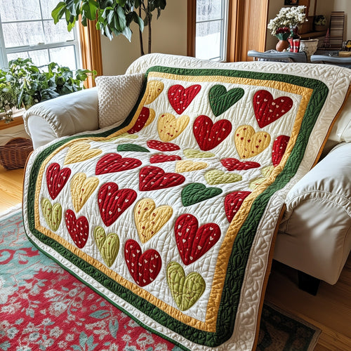 Black History Heart Quilted Blanket GFTOTL2567