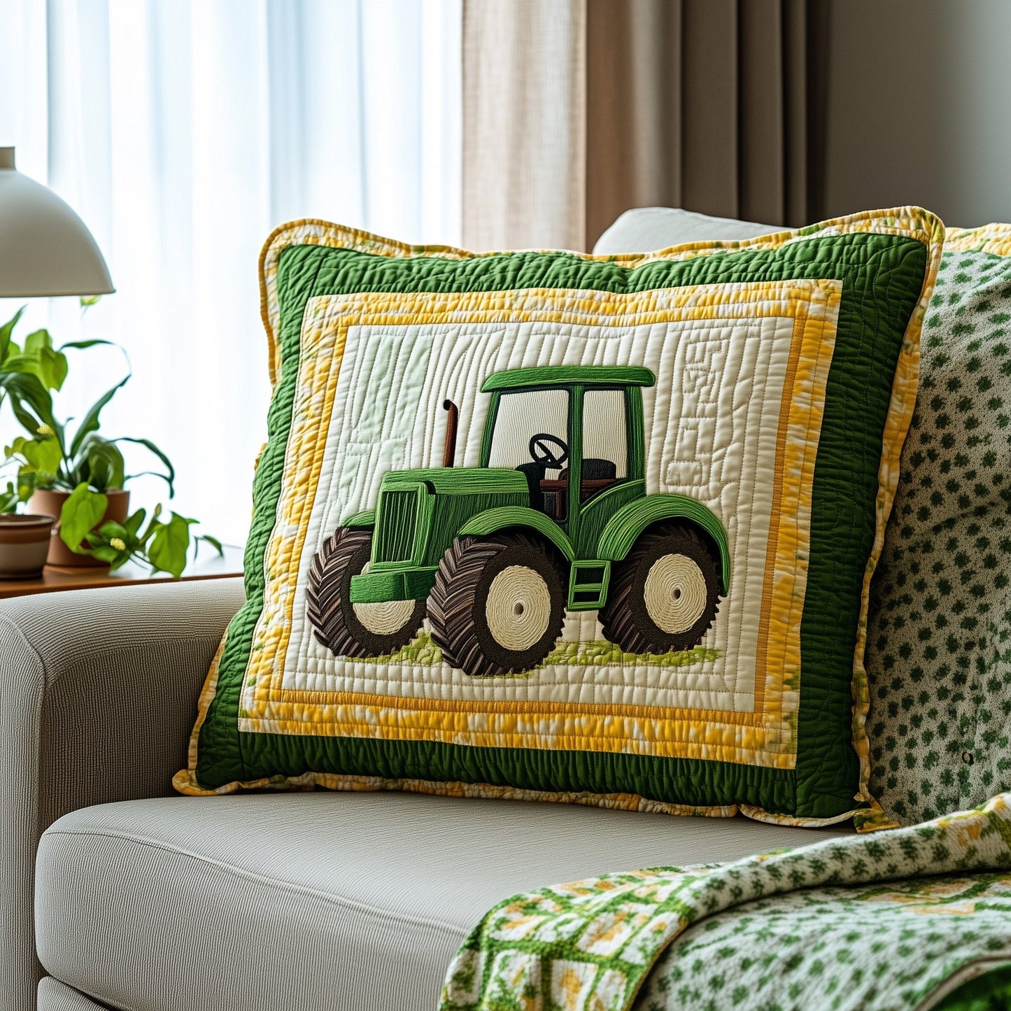Tractor Quilted Pillow Case GFTOTL2571