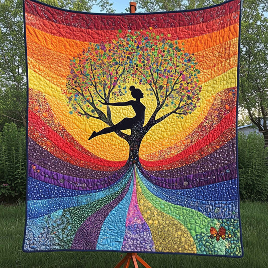 Yoga Chakra Tree of Life Quilted Blanket GFTOTL2642