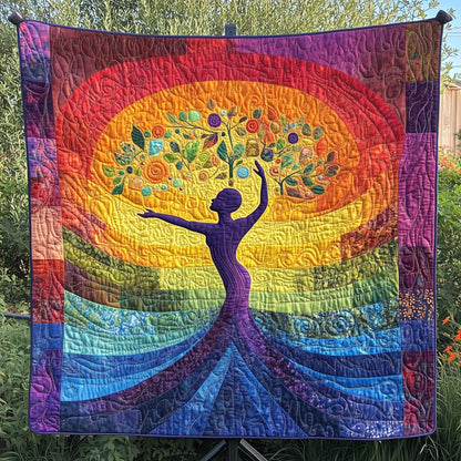 Yoga Chakra Tree of Life Quilted Blanket GFTOTL2643