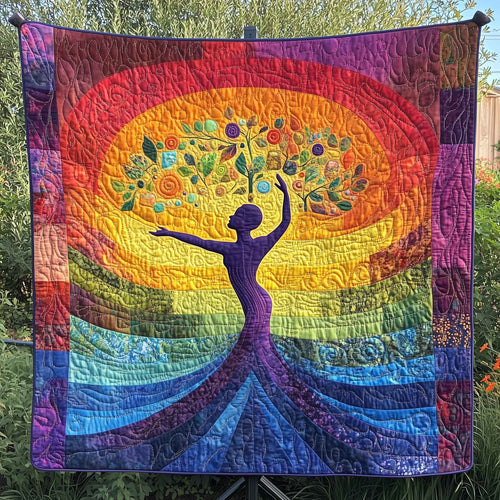 Yoga Chakra Tree of Life Quilted Blanket GFTOTL2643