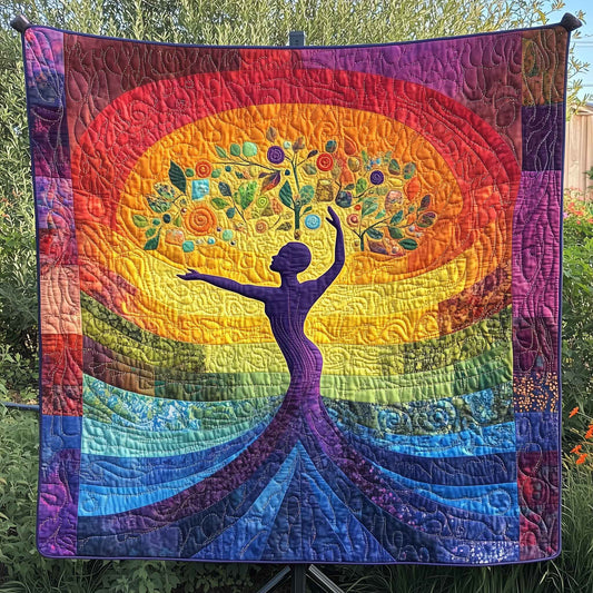 Yoga Chakra Tree of Life Quilted Blanket GFTOTL2643