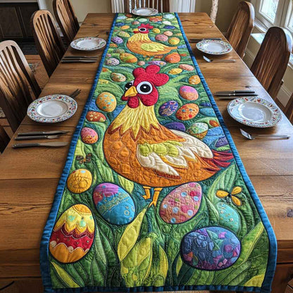 Happy Easter Quirky Farmhouse Quilted Table Runner GFTOTL2731