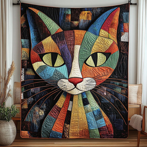 Cubism Cat Quilted Blanket GFTOTL2799
