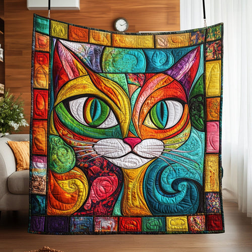 Cubism Cat Quilted Blanket GFTOTL2800