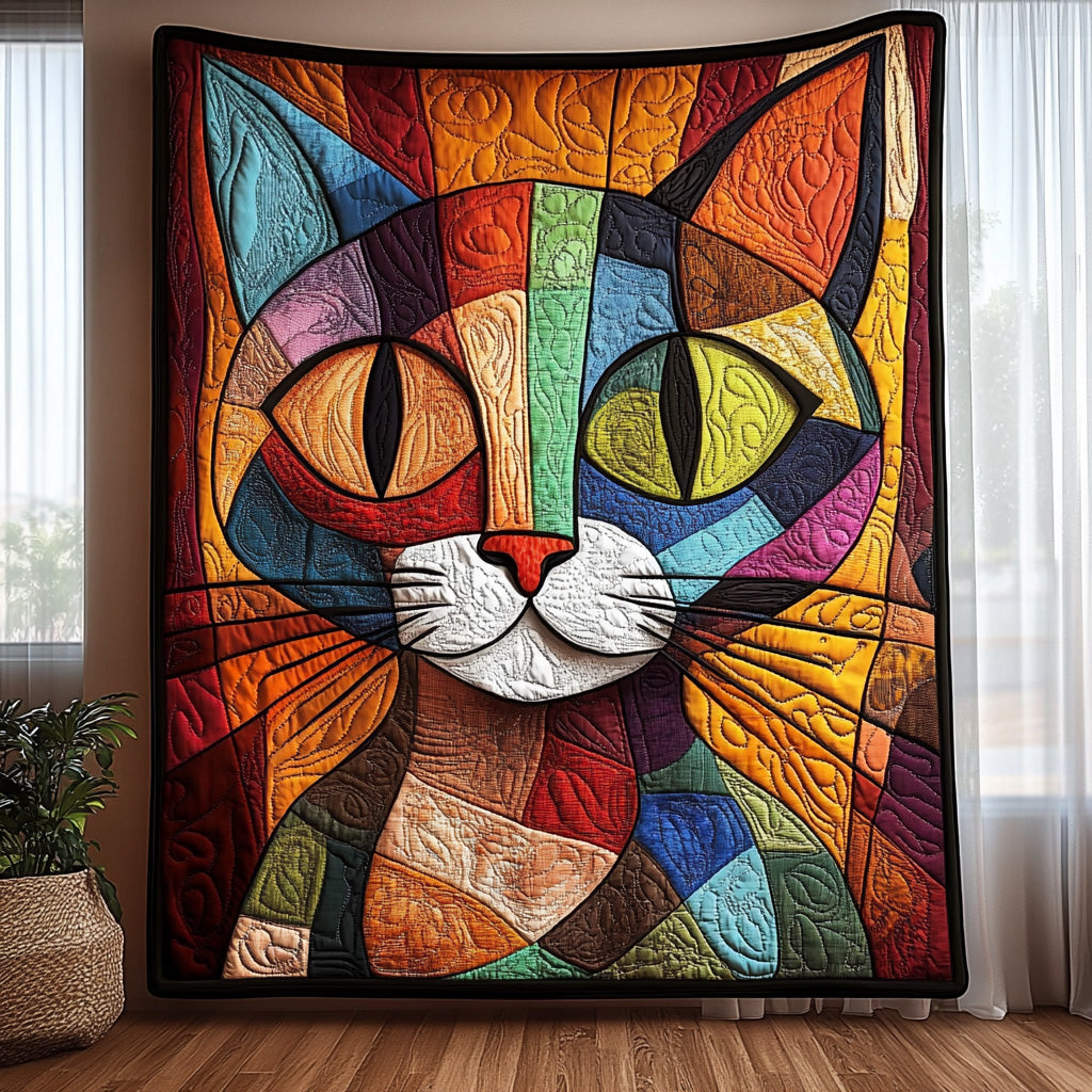 Cubism Cat Quilted Blanket GFTOTL2802