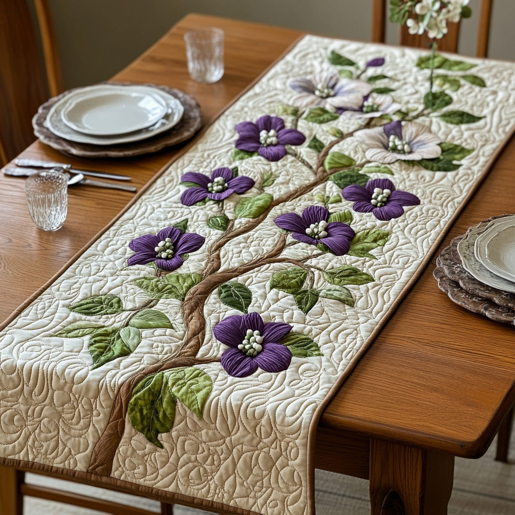Purple Dogwood Quilted Table Runner GFTOTL2868