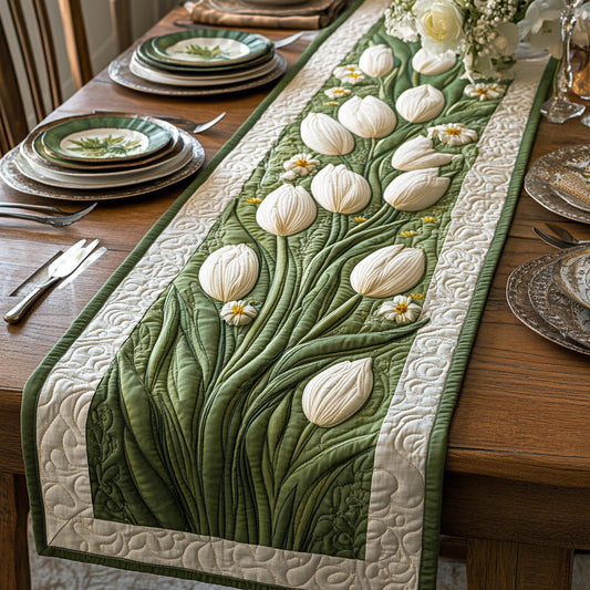 Blooming Tulip Garden Quilted Table Runner GFTOTL2880