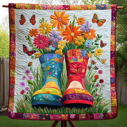 Gardening Boots Quilted Blanket GFTOTL2895