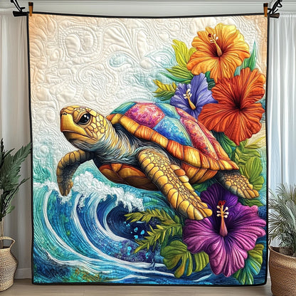 Hibicus Turtle Quilted Blanket GFTOTL2961
