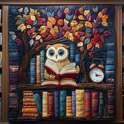 Owl Lady Love Reading Quilted Blanket GFTOTL2982