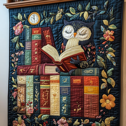Owl Lady Love Reading Quilted Blanket GFTOTL2983