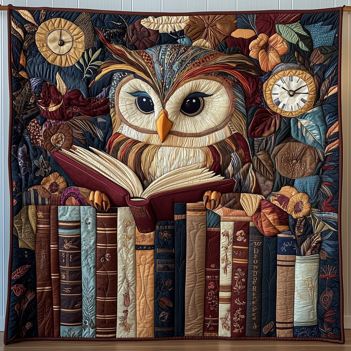 Owl Lady Love Reading Quilted Blanket GFTOTL2984