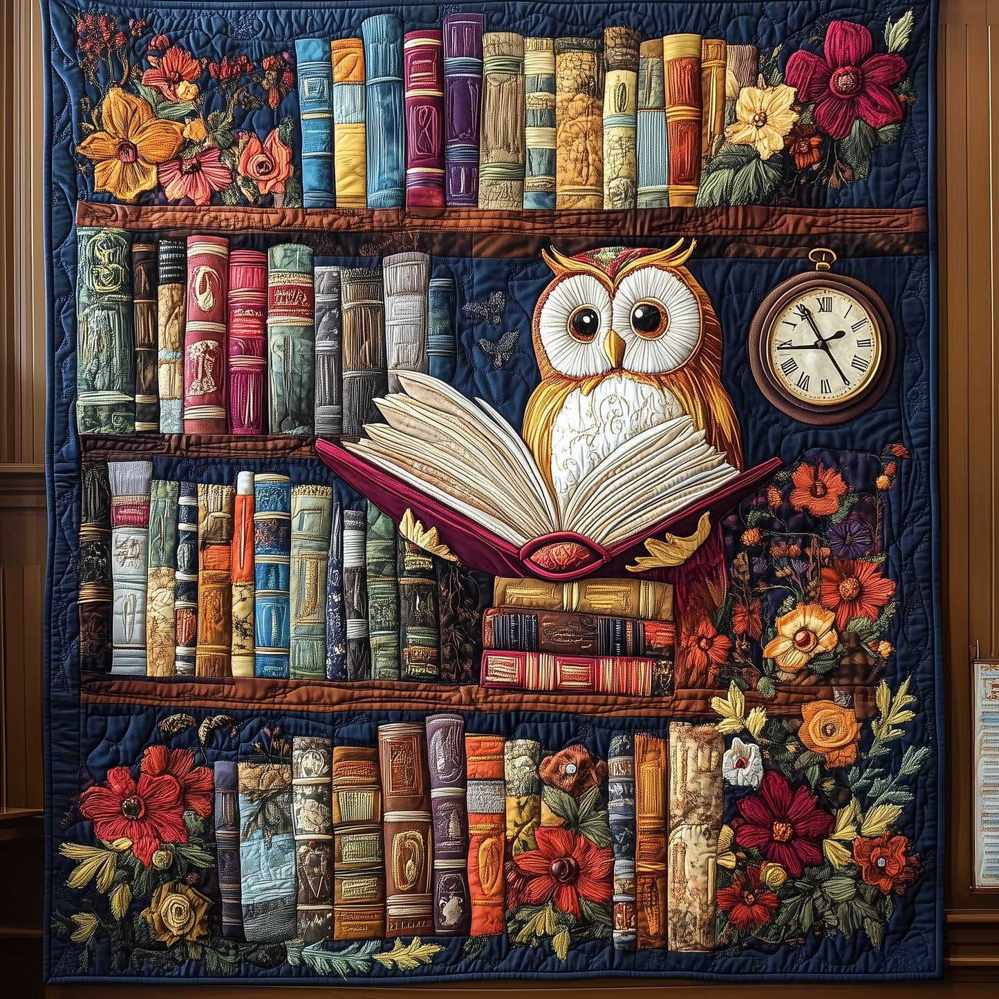 Owl Lady Love Reading Quilted Blanket GFTOTL2985