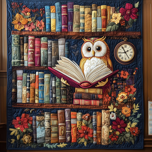 Owl Lady Love Reading Quilted Blanket GFTOTL2985
