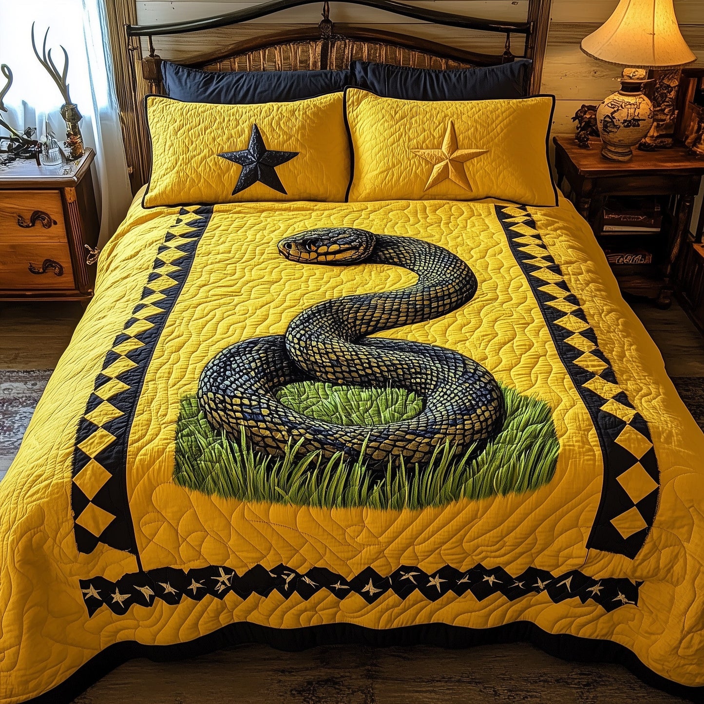 Don't Tread On Me 3-Piece Quilted Bedding Set GFTOTL2997
