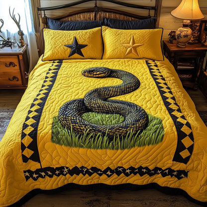 Don't Tread On Me 3-Piece Quilted Bedding Set GFTOTL2997
