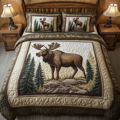 Mountain WildLife 3-Piece Quilted Bedding Set GFTOTL3008