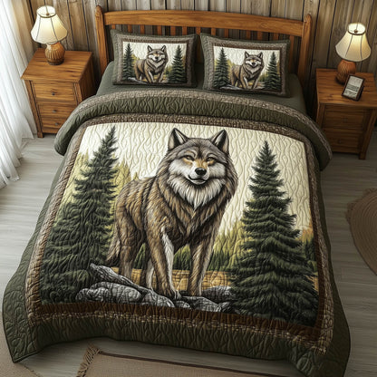Mountain WildLife 3-Piece Quilted Bedding Set GFTOTL3010