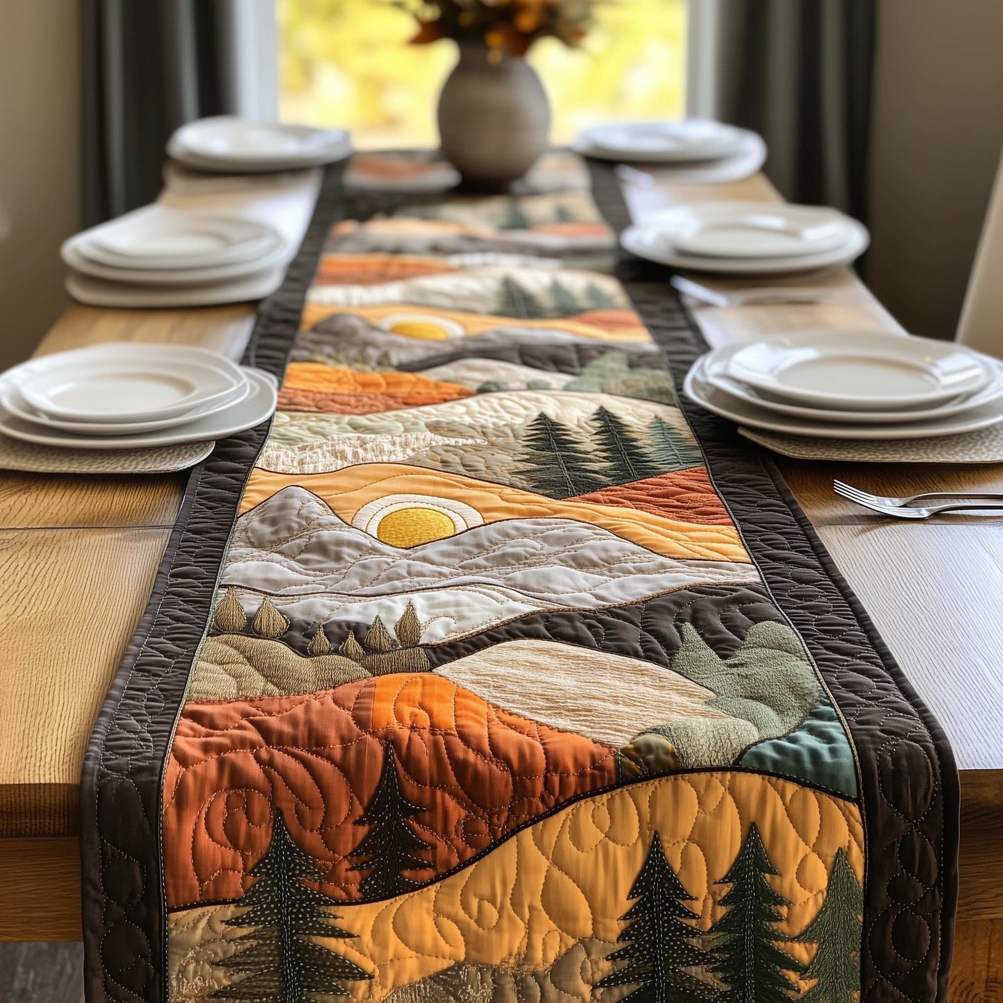 Mountain Life Quilted Table Runner GFTOTL3011