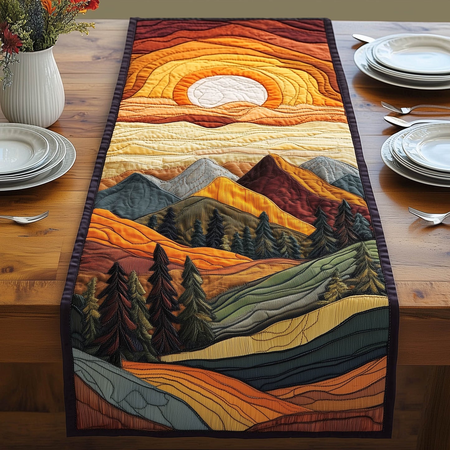 Mountain Life Quilted Table Runner GFTOTL3015