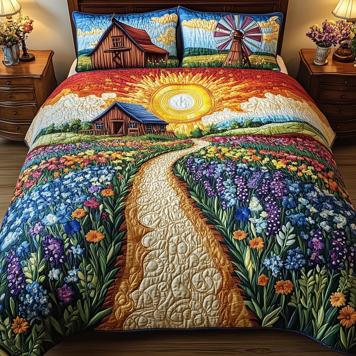Bluebonnet Barn 3-Piece Quilted Bedding Set GFTOTL3059