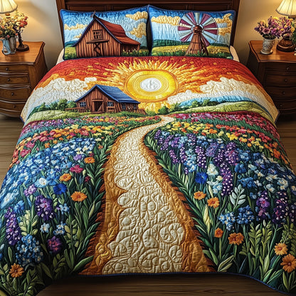 Bluebonnet Barn 3-Piece Quilted Bedding Set GFTOTL3059
