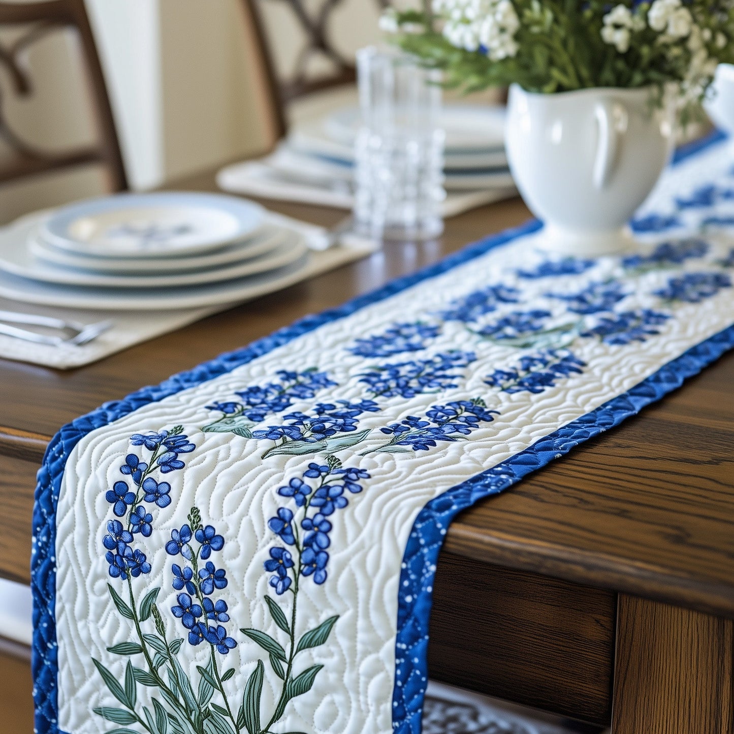 Bluebonnet Quilted Table Runner GFTOTL3067