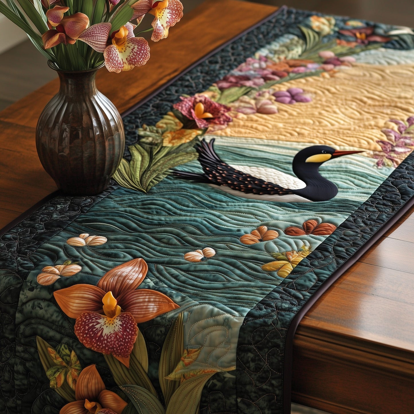 Loon Quilted Table Runner GFTOTL3090
