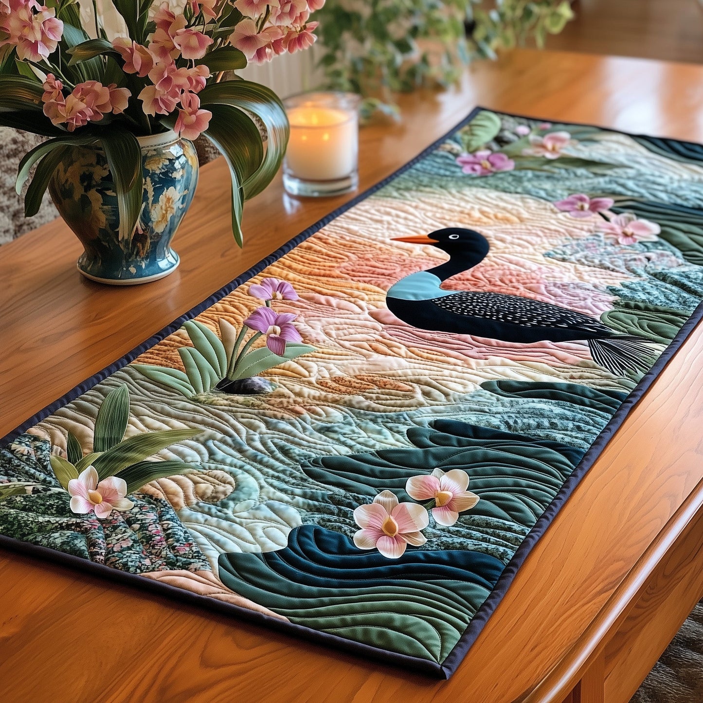 Loon Quilted Table Runner GFTOTL3094