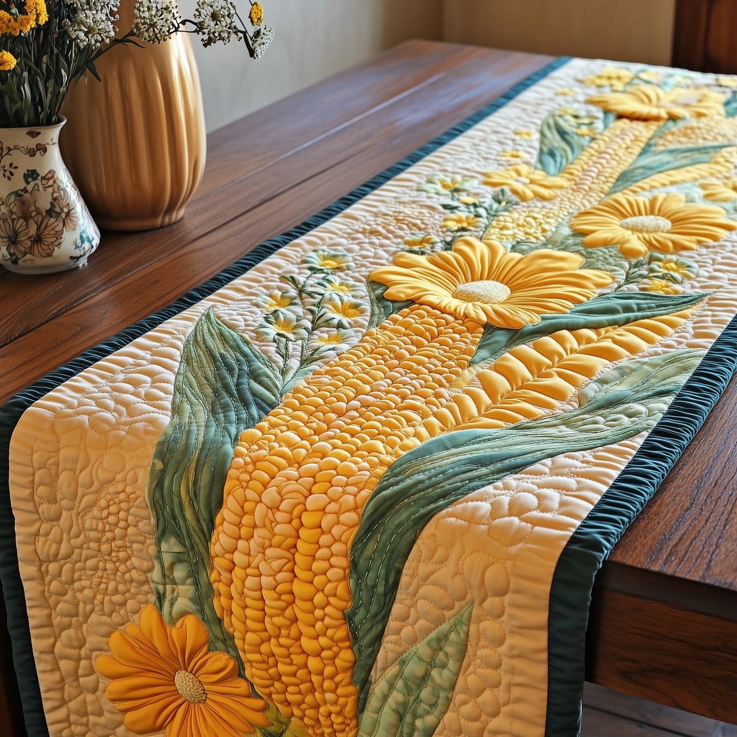 Golden Maize Quilted Table Runner GFTOTL3098