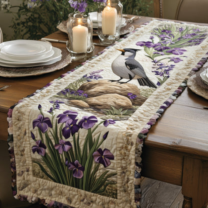 Mockingbird Iris Flowers Quilted Table Runner GFTOTL3105