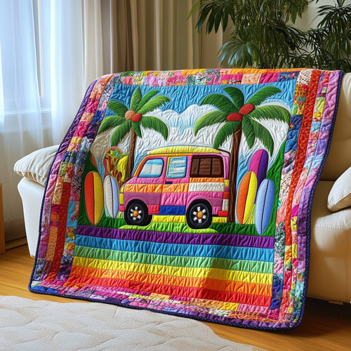Rainbow Van Quilted Blanket GFTOTL3122