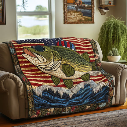 American Hooker Fishing Quilted Blanket GFTOTL3140