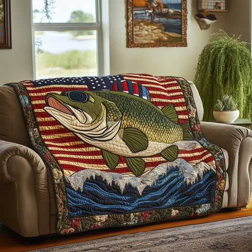 American Hooker Fishing Quilted Blanket GFTOTL3140
