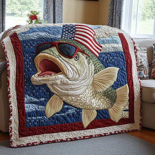 American Hooker Fishing Quilted Blanket GFTOTL3145