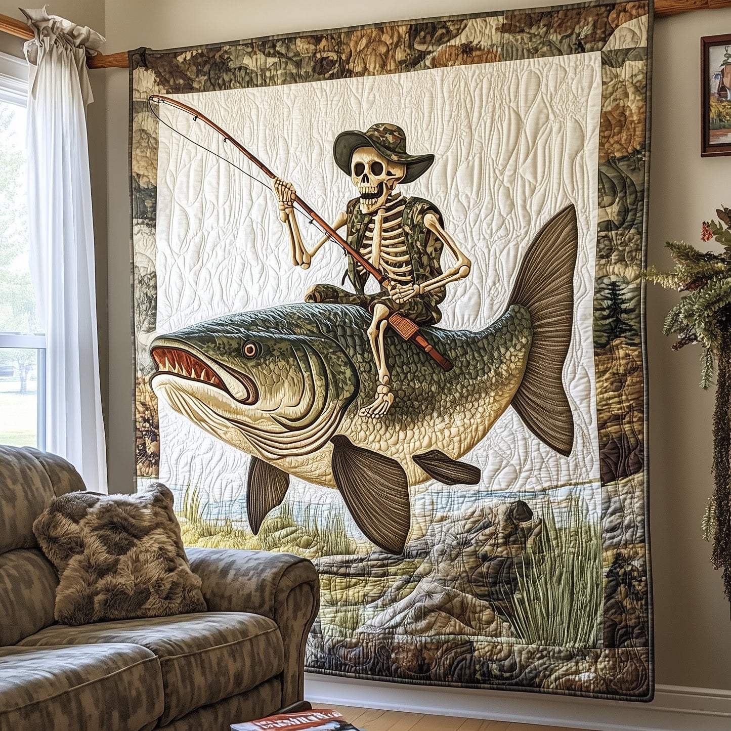 Fisherman Life Quilted Blanket GFTOTL3156
