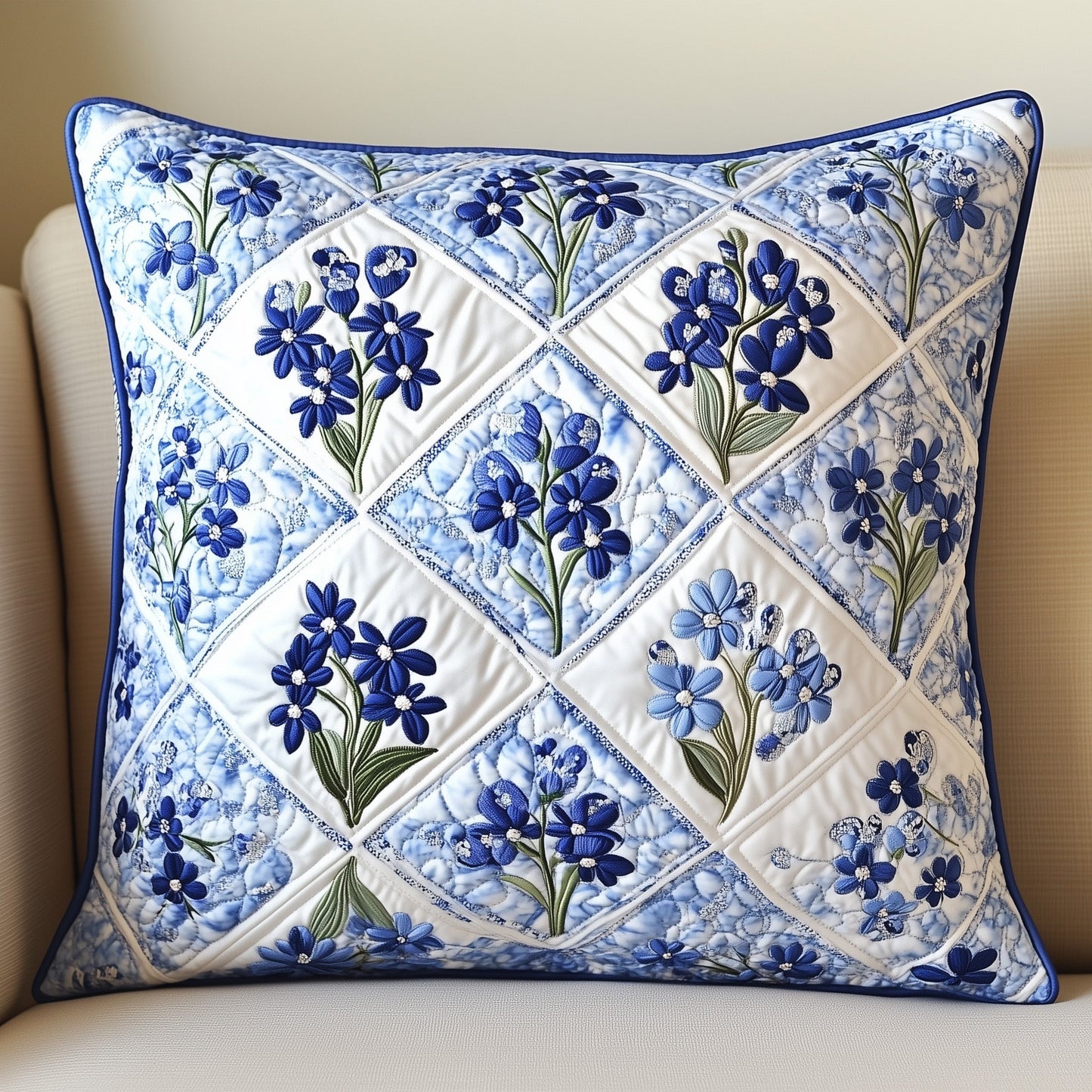Blooming Patch Quilted Pillow Case GFTOTL3177