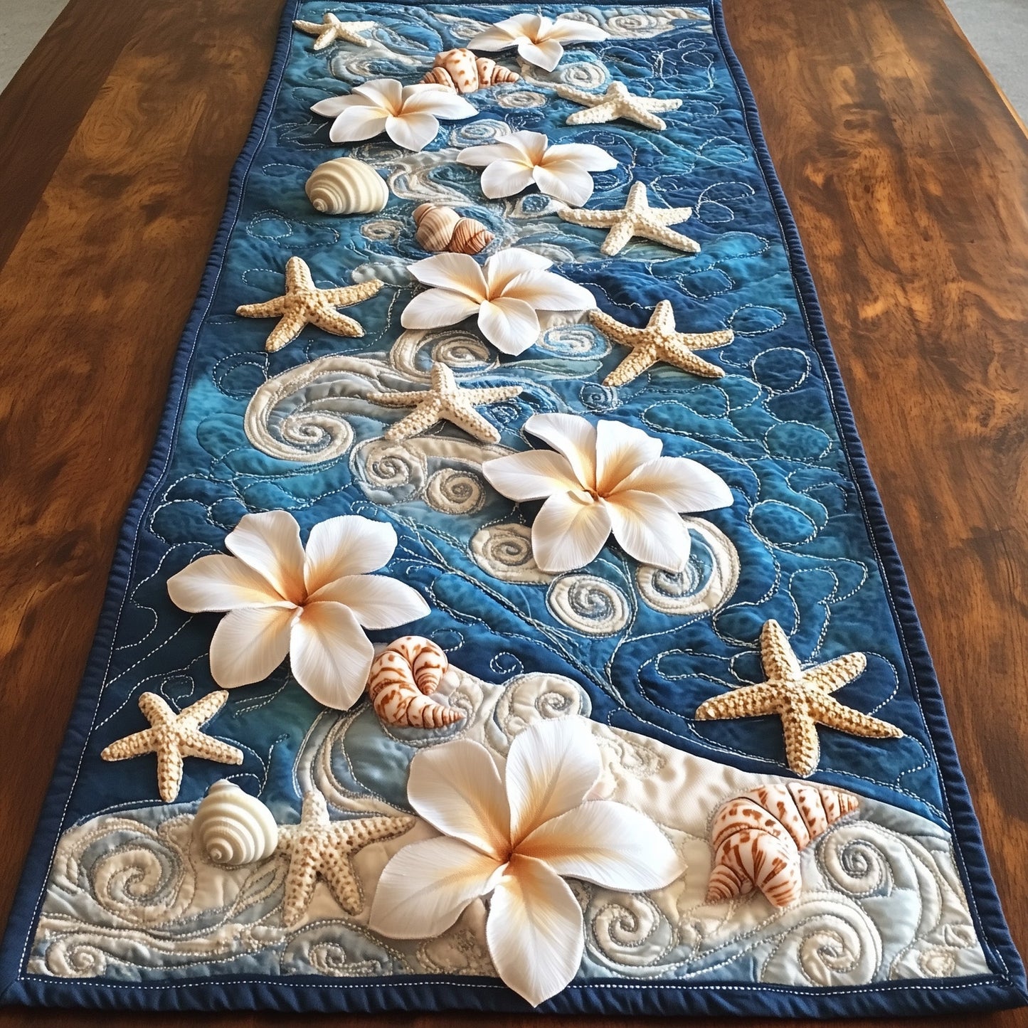 Seaside Bloom Quilted Table Runner GFTOTL3184