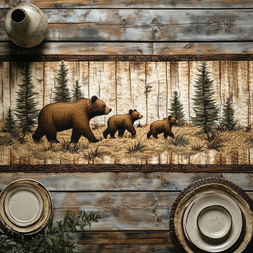 Rustic Mama Bear Quilted Table Runner GFTOTL3200