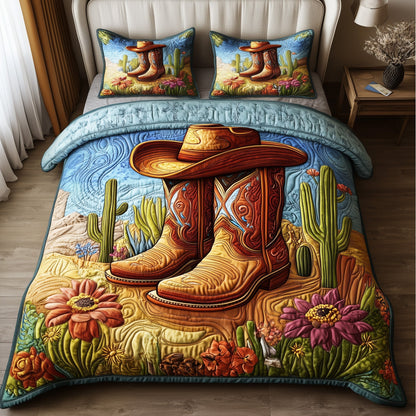 Bootsteps to Home 3-Piece Quilted Bedding Set GFTOTL3210