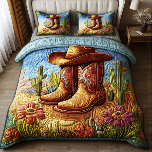 Bootsteps to Home 3-Piece Quilted Bedding Set GFTOTL3210