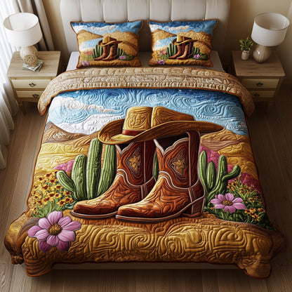 Bootsteps to Home 3-Piece Quilted Bedding Set GFTOTL3211