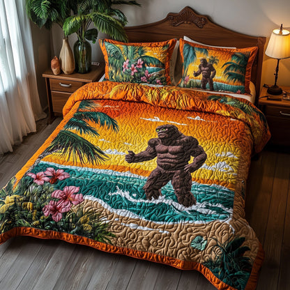 Tropical Bigfoot 3-Piece Quilted Bedding Set GFTOTL3216