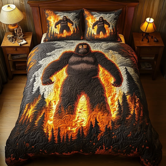 Fiery Flames 3-Piece Quilted Bedding Set GFTOTL3218