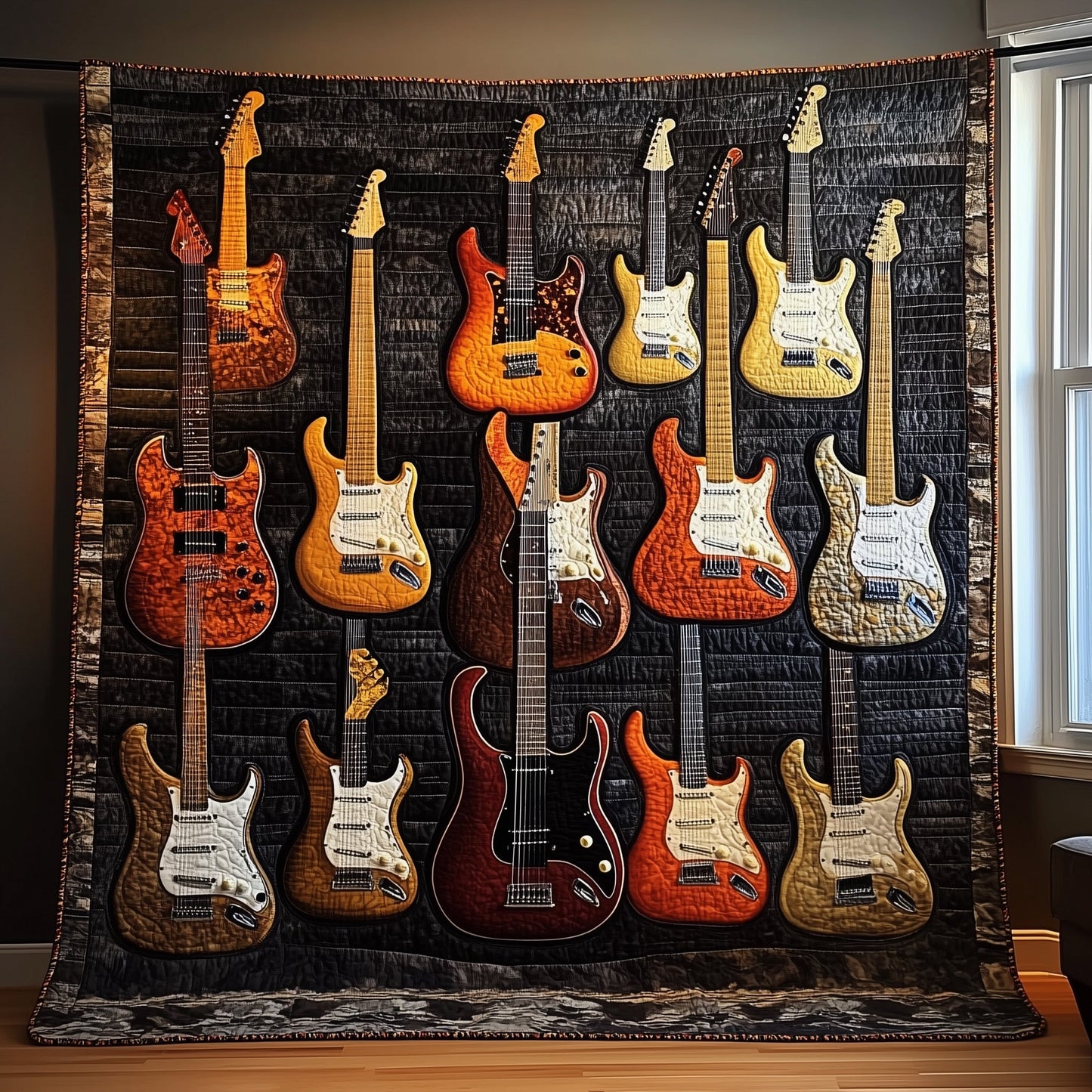 Soulful Guitars Quilted Blanket GFTOTL3239