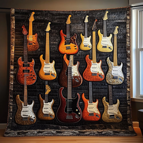 Soulful Guitars Quilted Blanket GFTOTL3239