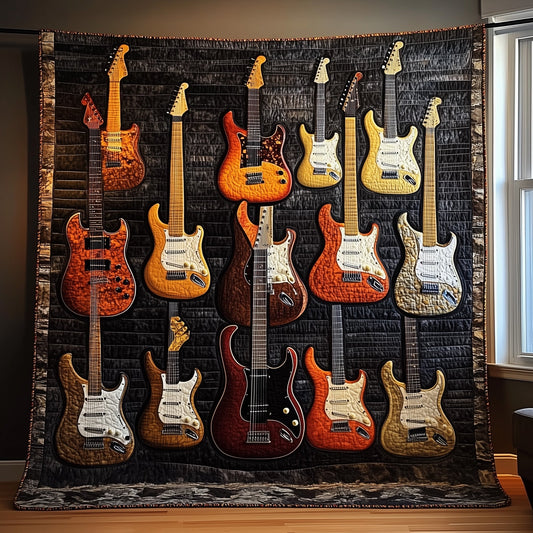Soulful Guitars Quilted Blanket GFTOTL3239